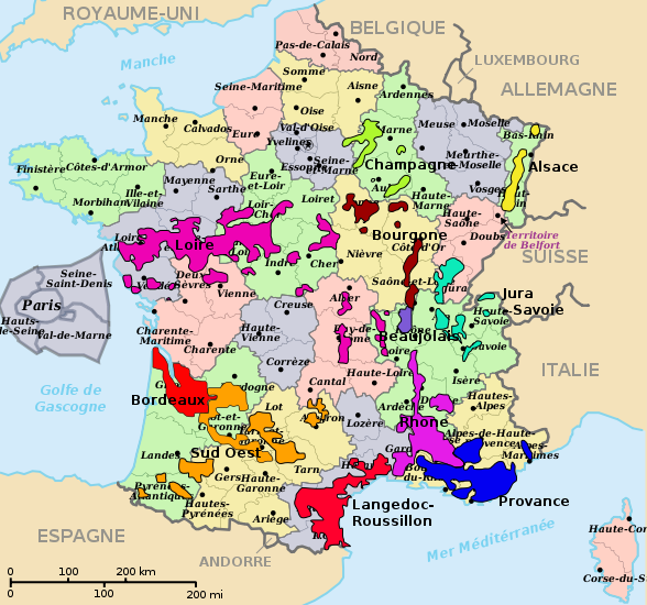 French wine region map